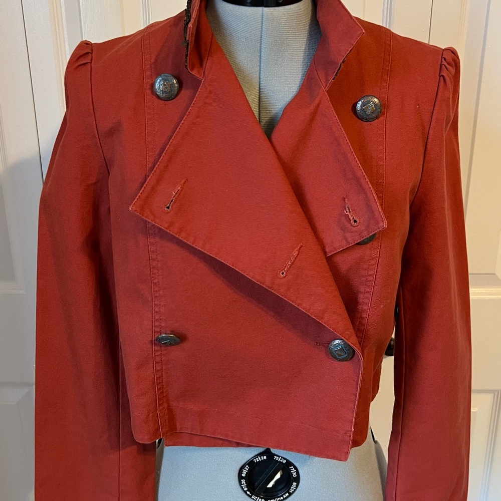 Vintage Double-Breasted Cropped Jacket